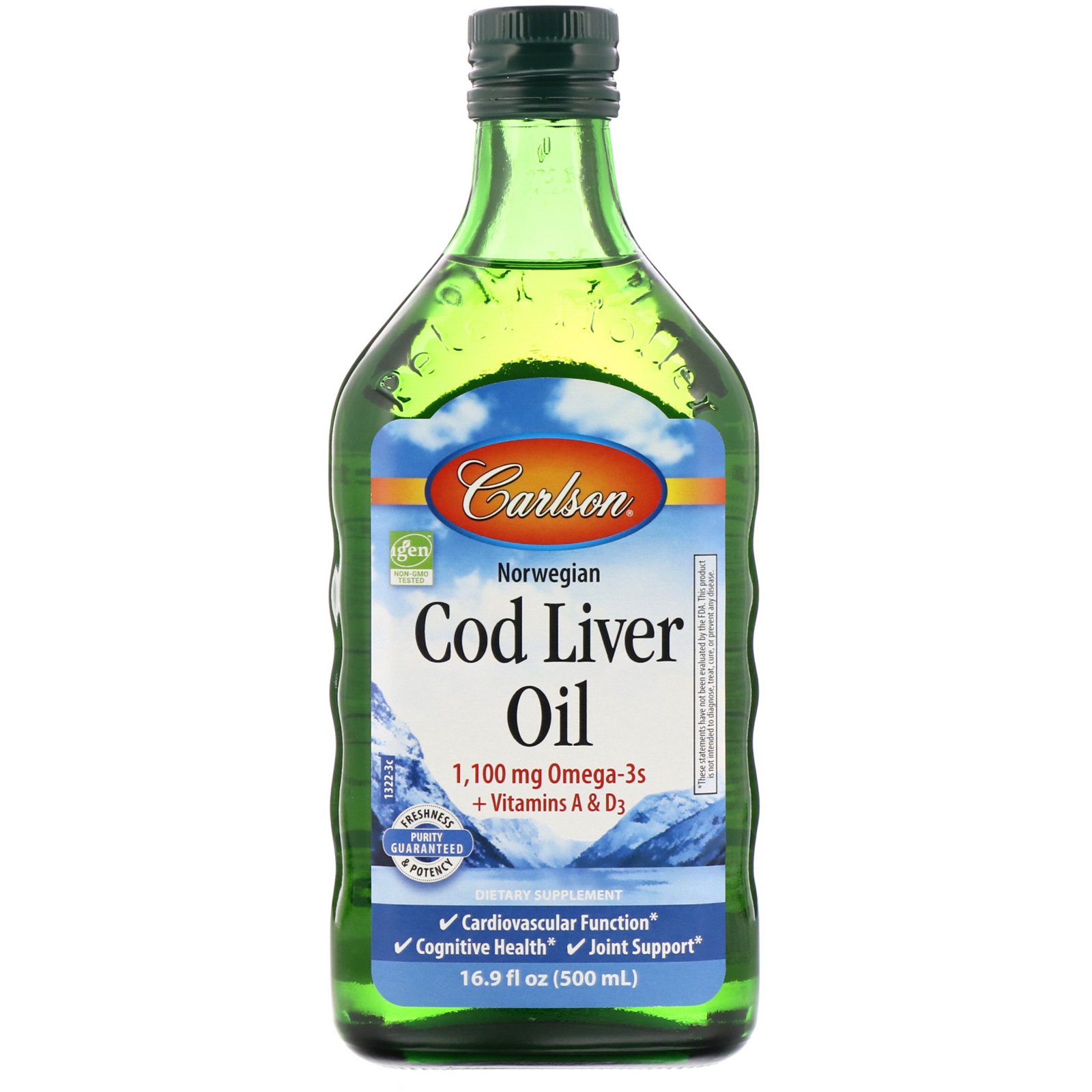 Comprar Carlson Labs, Óleo de fígado de bacalhau norueguês, sem sabor, 500 ml