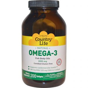 Comprar Country Life, Ômega 3, 1.000 mg, 200 Cápsulas Softgel