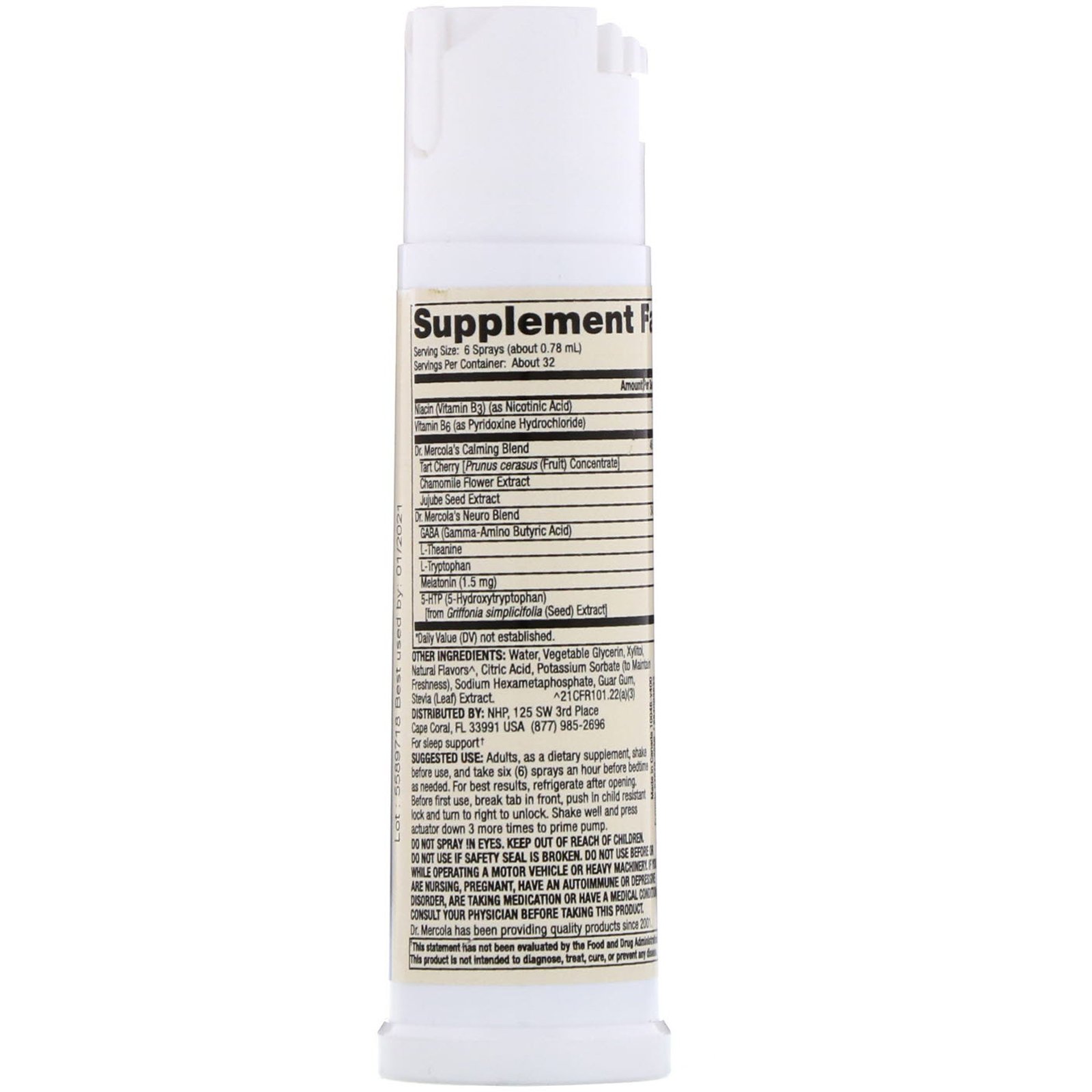 Comprar Dr. Mercola, Sleep Support with Melatonin, Raspberry Flavor, 0.85 fl oz (25 ml) - Imagem 2