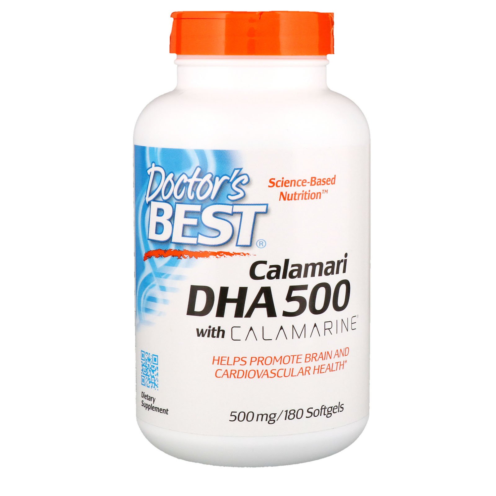 Comprar Doctor's Best, Calamari DHA 500 with Calamarine, 500 mg, 180 Softgels
