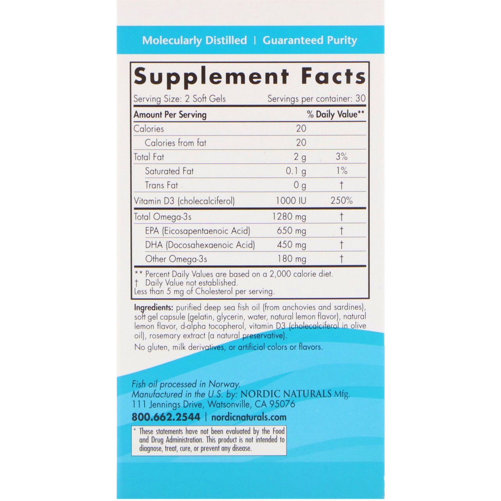 Comprar Nordic Naturals, Ultimate Omega-D3, Limão, 1000 mg, 60 Cápsulas Softgel - Imagem 2