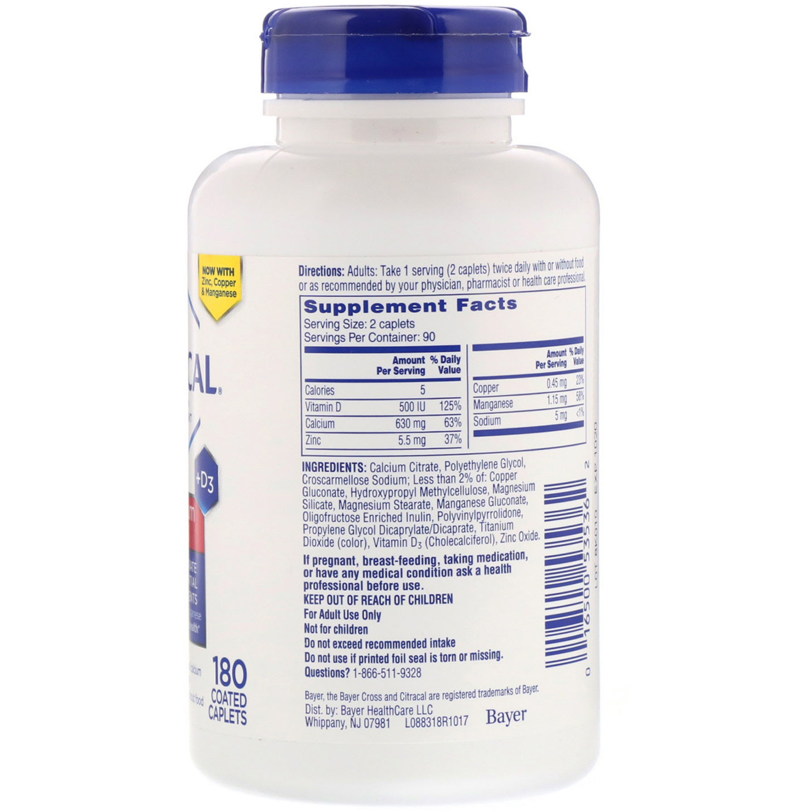 Comprar Citracal, Maximum Plus +D3, 180 Coated Caplets - Imagem 2