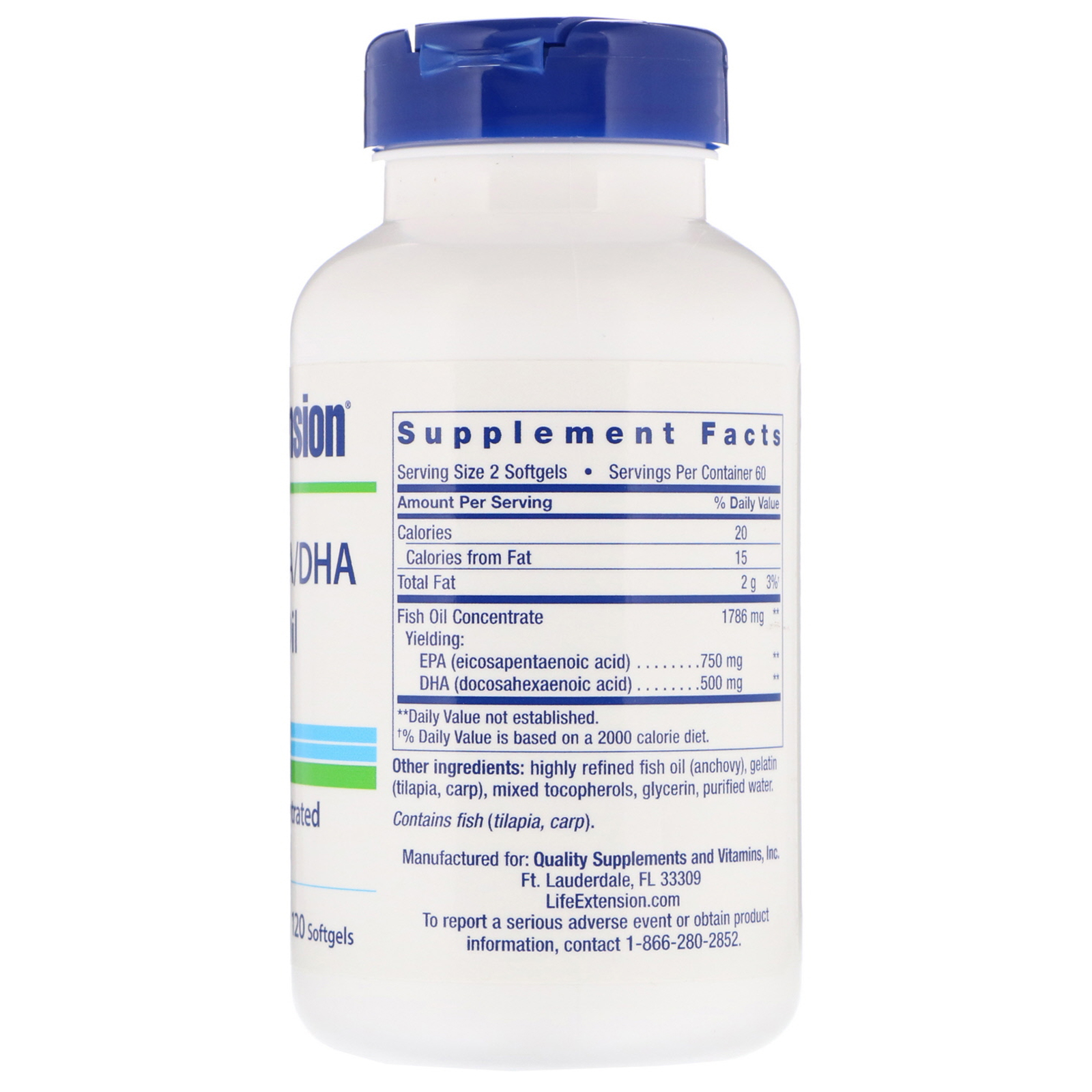 Comprar Life Extension, Clearly EPA/DHA, Óleo de Peixe, 120 Cápsulas Gelatinosas - Imagem 2