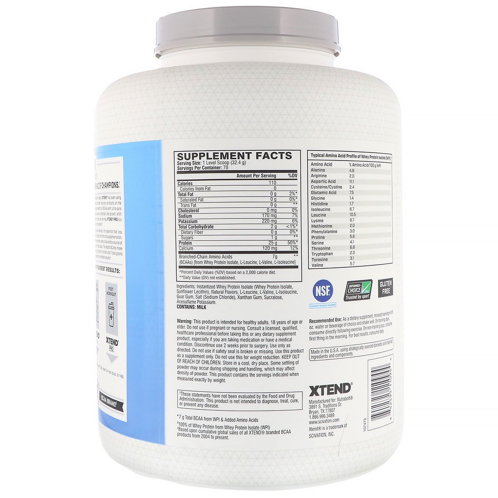 Comprar Scivation, Xtend Pro, Isolado de Whey, Sorvete de Baunilha, 2,27 kg (5 lb) - Imagem 2