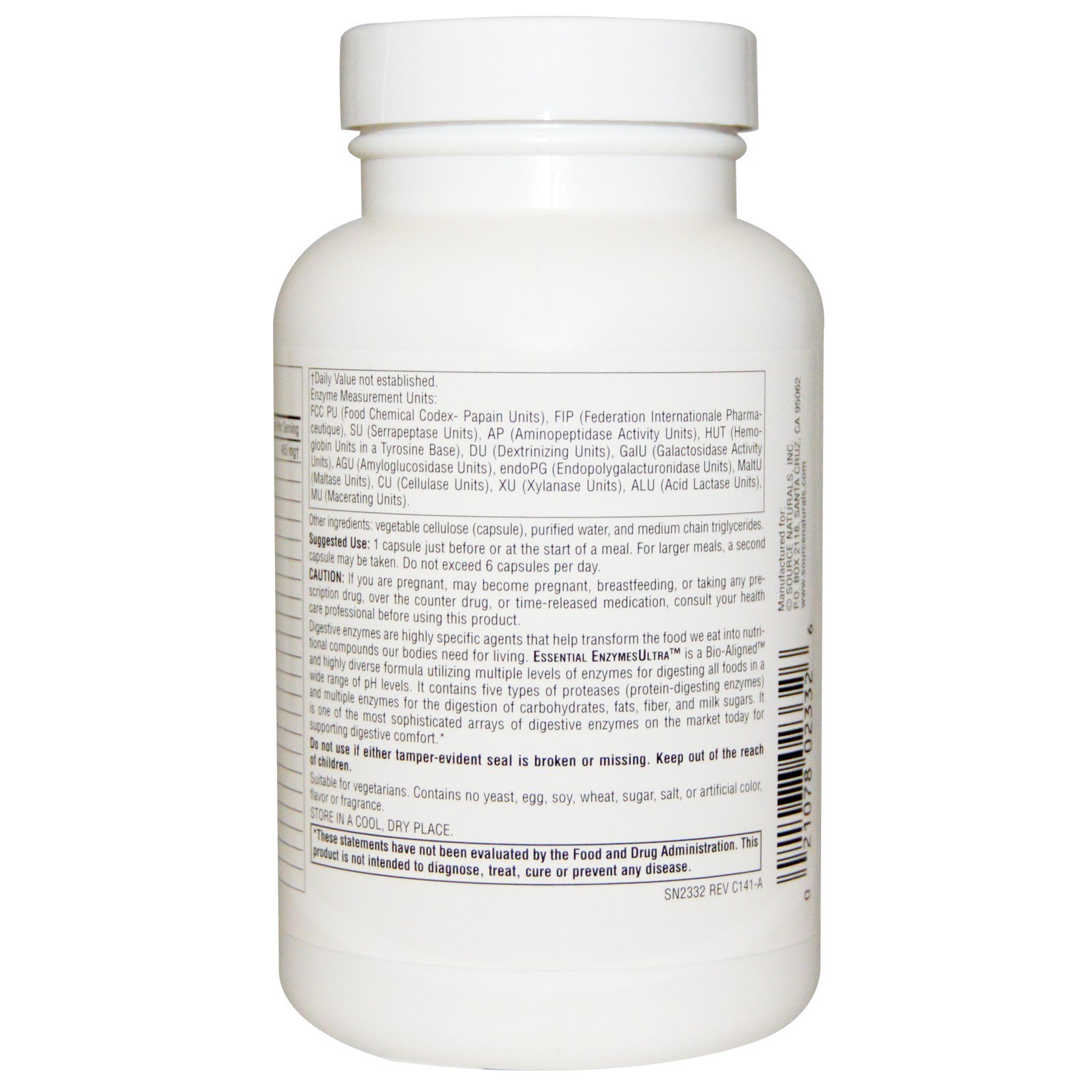 Comprar Source Naturals, Essential Enzymes Ultra, 120 Cápsulas - Imagem 3