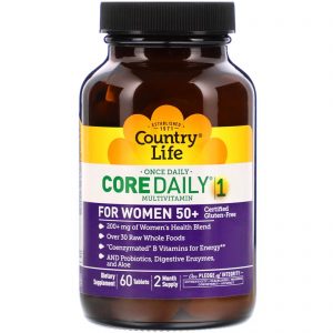 Comprar Country Life, Multivitamínico Core Daily-1, Mulheres acima de 50 anos, 60 Comprimidos