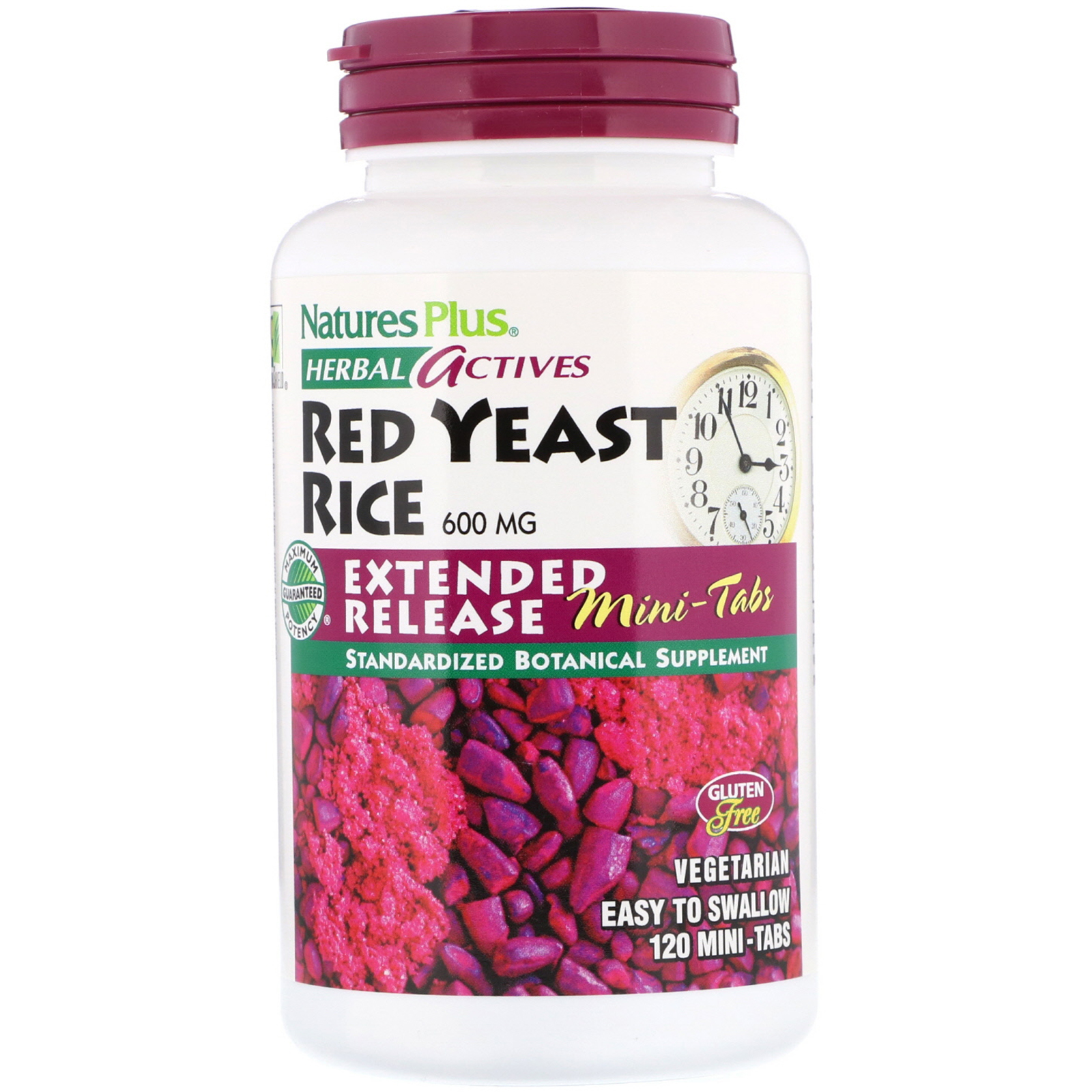 Comprar Nature's Plus, Ativos à base de ervas, arroz de levedura vermelha, 600mg, 120 mini tabletes