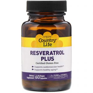 Comprar Country Life, Resveratrol Plus, 60 Vegan Capsules