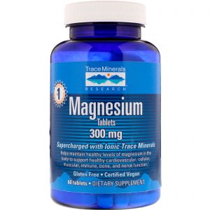 Comprar Trace Minerals Research, Magnésio, 300 mg, 60 Comprimidos