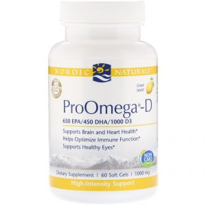Comprar Nordic Naturals, ProOmega-D, Lemon, 1,000 mg, 60 Soft Gels