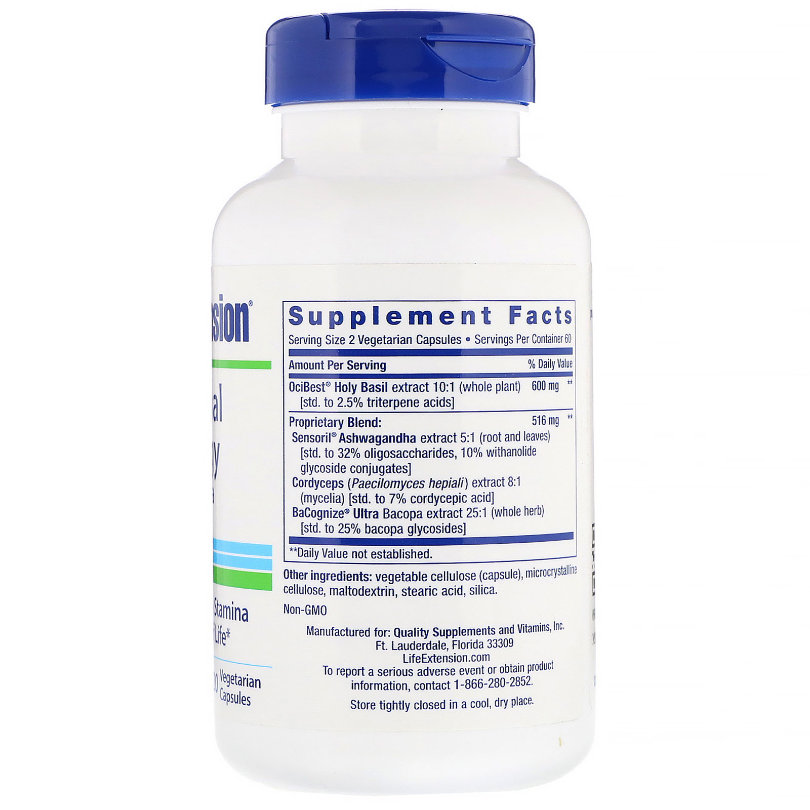 Comprar Life Extension, Adrenal Energy Formula, 120 Cápsulas Vegetarianas - Imagem 2