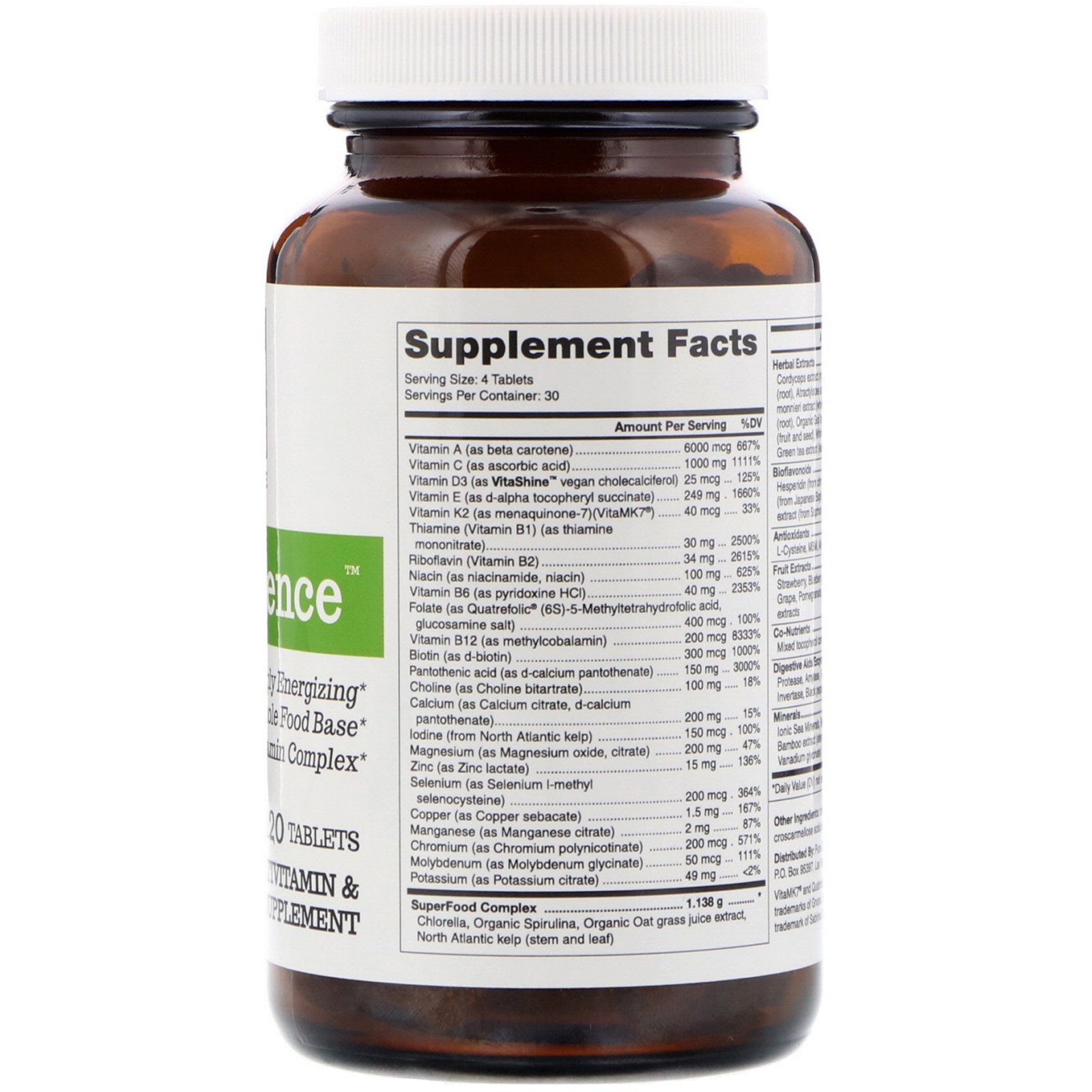 Comprar Pure Essence, LifeEssence, Multivitaminas e Multiminerais, 120 Comprimidos - Imagem 2