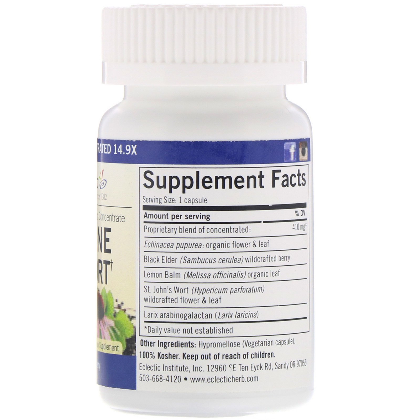 Comprar Eclectic Institute, Suporte Imunológico, 410 mg, 45 Cápsulas - Imagem 2