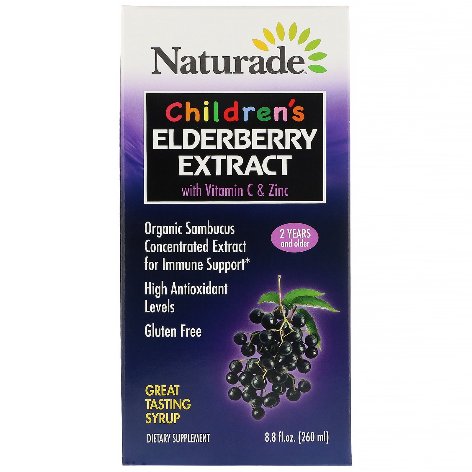 Comprar Naturade, Children's Elderberry Extract Syrup with Vitamin C & Zinc, 2 Years and Older, 8.8 fl oz (260 ml)