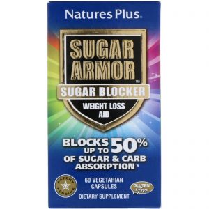 Comprar Nature's Plus, Sugar Armor, Sugar Blocker, Weight Loss Aid, 60 Vegetarian Capsules