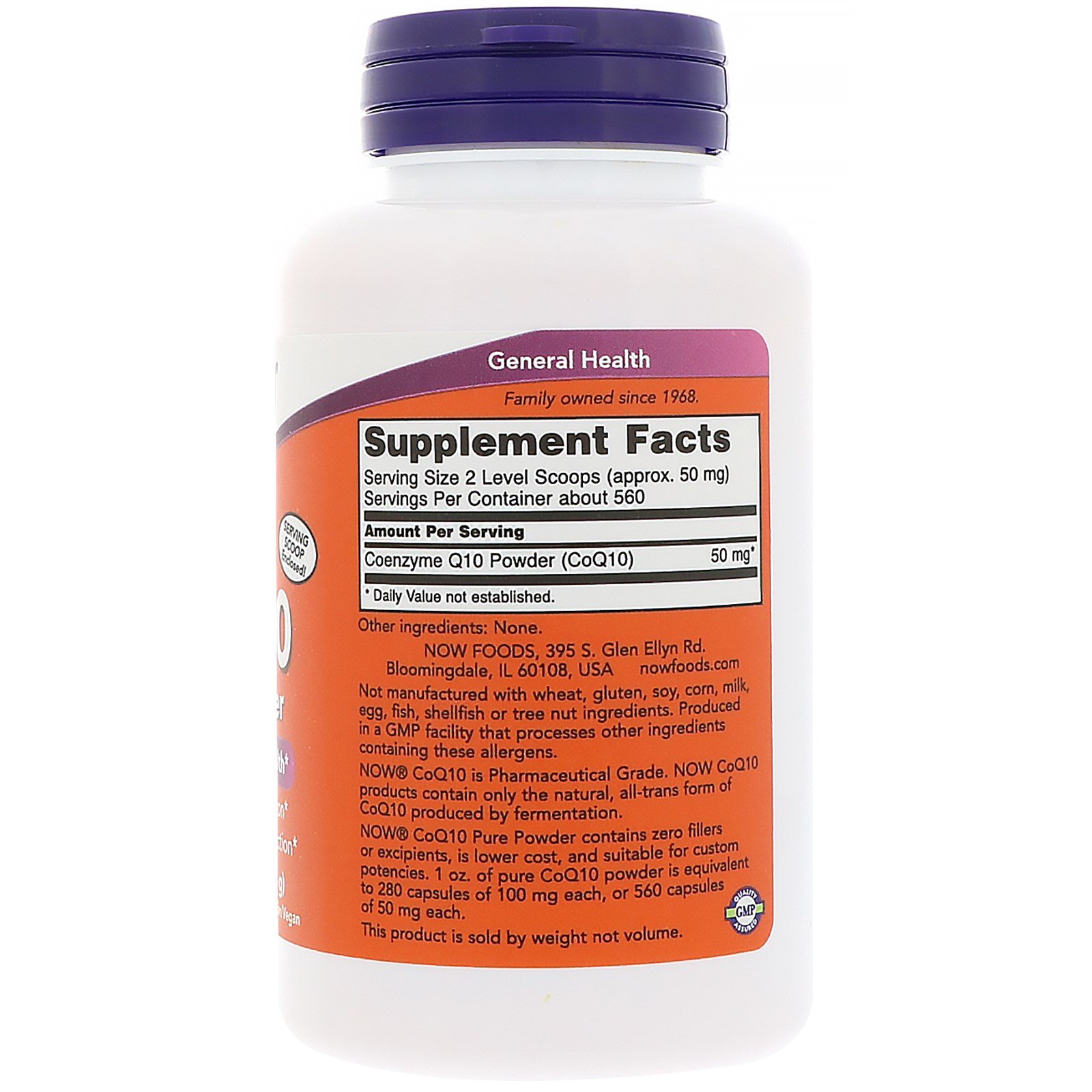 Comprar Now Foods, CoQ10, Pó 100% Puro, 1 oz (28 g) - Imagem 2