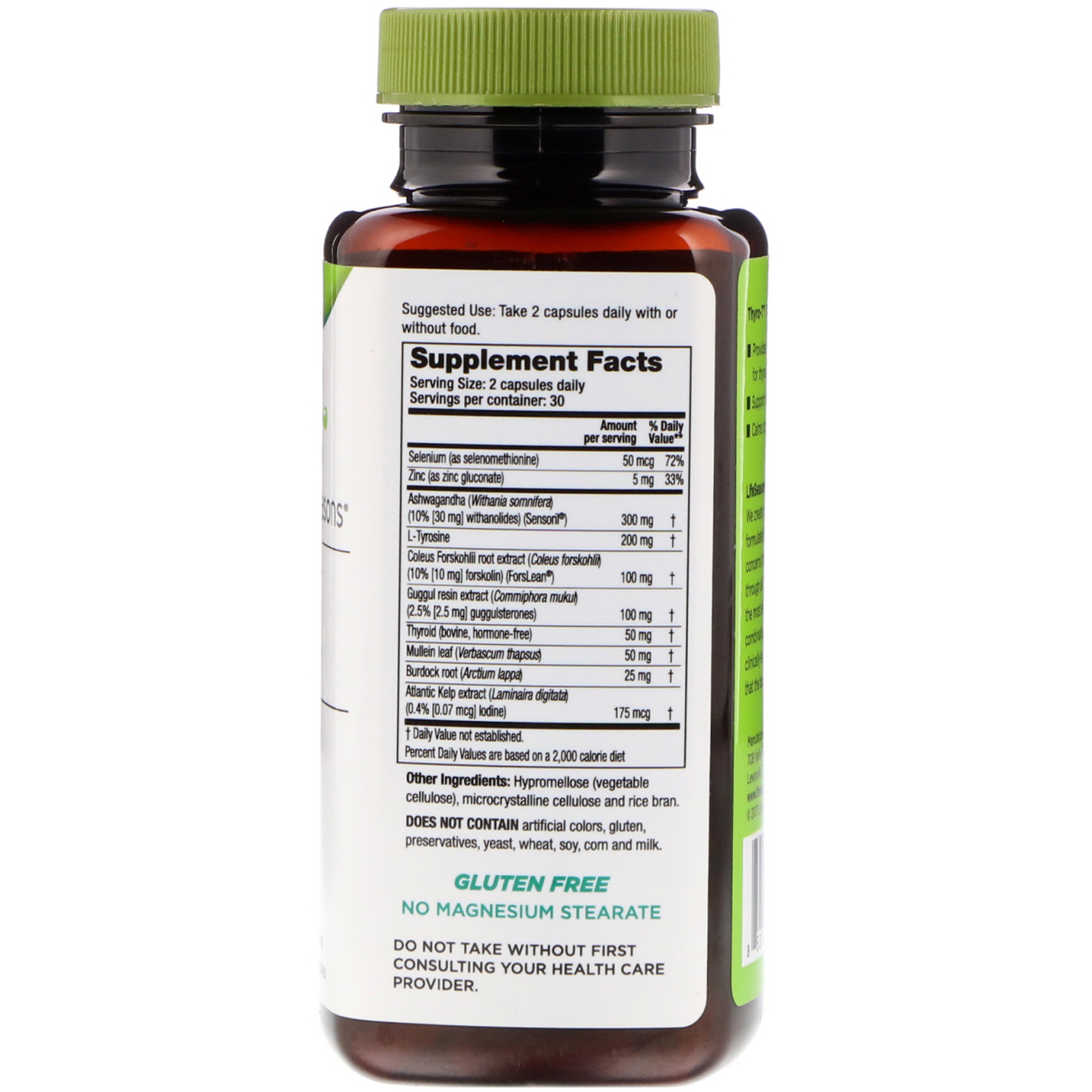 Comprar LifeSeasons, Thyro-T, Suporte para a Tireoide, 60 Cápsulas Vegetarianas - Imagem 2