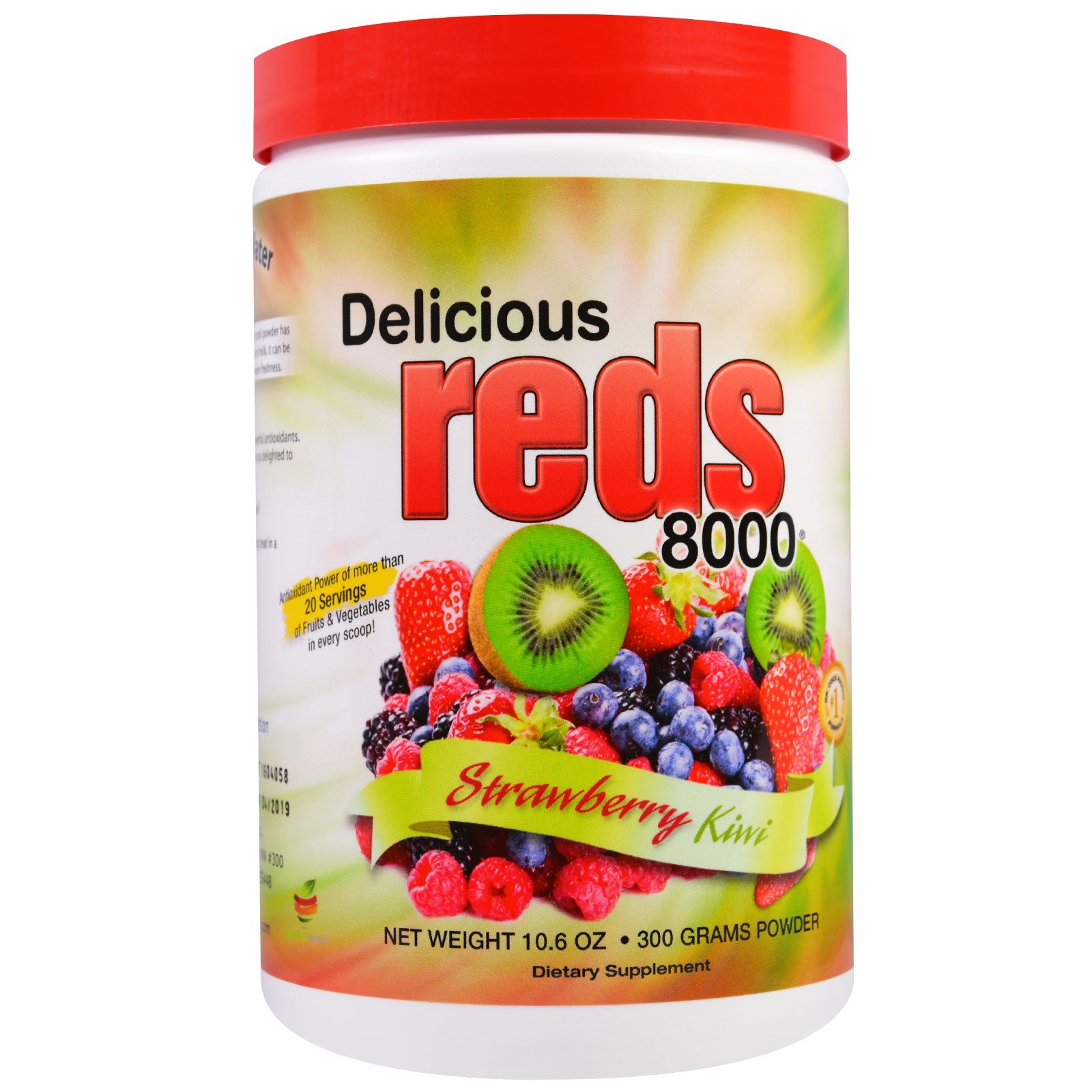 Comprar Greens World, Verdes Deliciosos 8000, Sabor Morango e Kiwi, 10.6 oz (300 g)