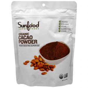 Comprar Sunfood, Cacau em Pó Orgânico, 227 g (8 oz)