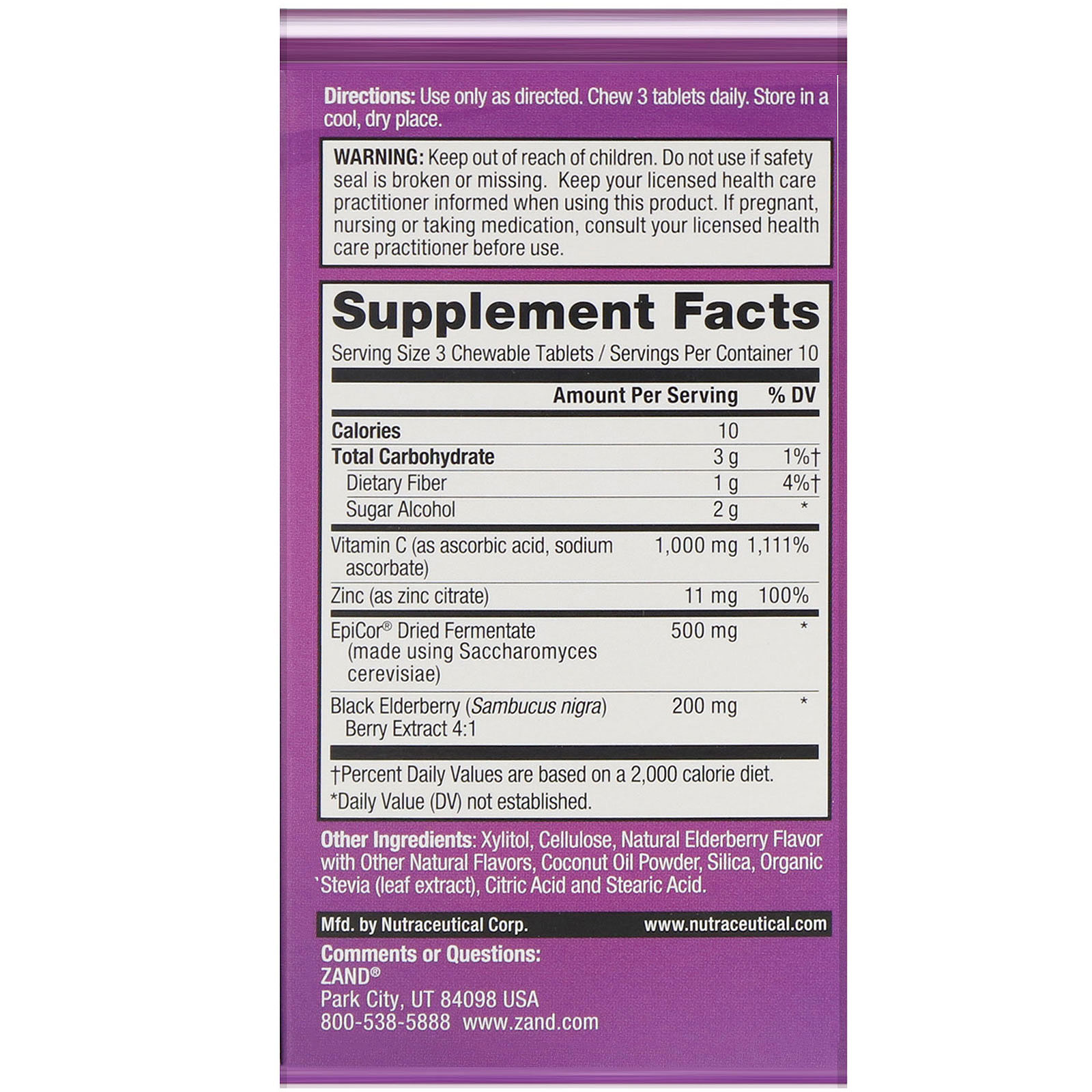 Comprar Zand, Immune Fast, Sabugueiro Doce, 30 Comprimidos Mastigáveis - Imagem 2