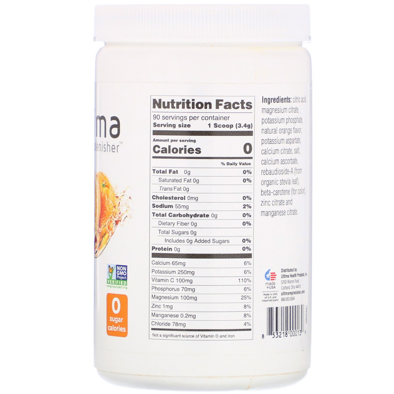Comprar Ultima Replenisher, Eletrólito em Pó, Laranja, 306 g (10,8 oz) - Imagem 2