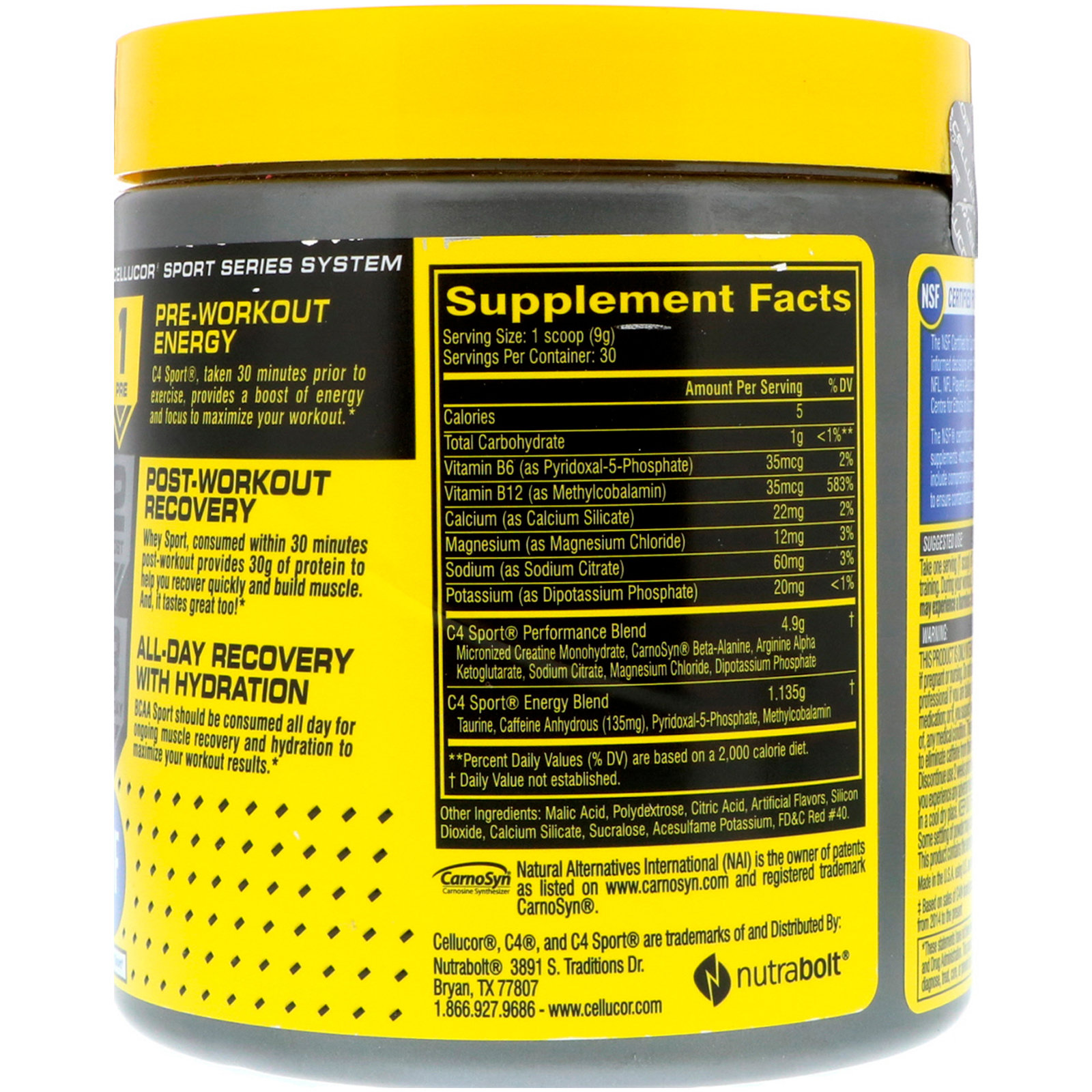 Comprar Cellucor, C4 Sport, Pré Treino, Melancia, 9,5 onças (270 g) - Imagem 2