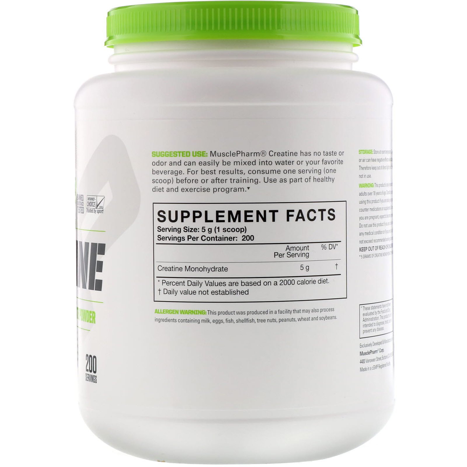 Comprar MusclePharm, Creatine, Unflavored, 2.2 lbs (1 kg) - Imagem 2