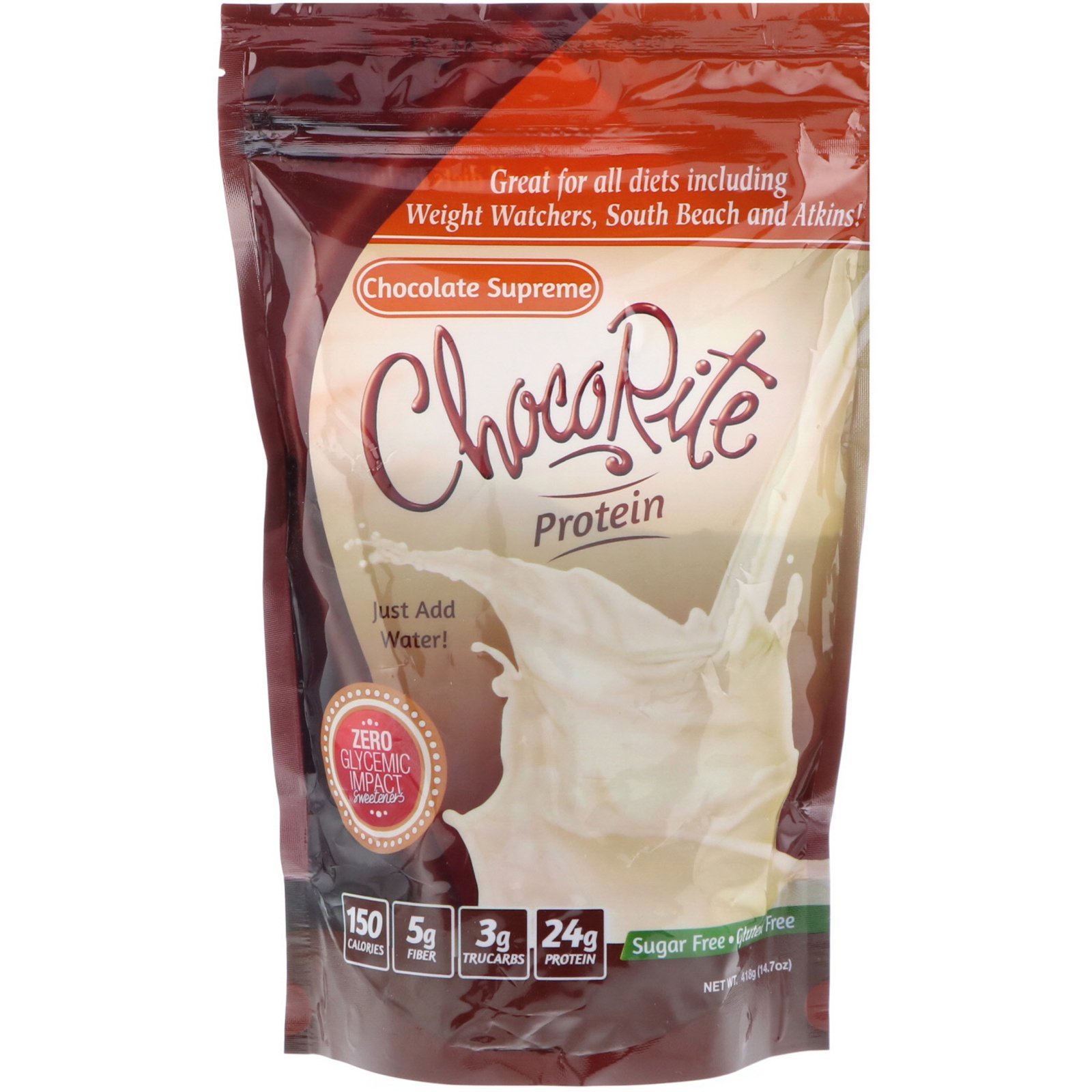 Comprar HealthSmart Foods, Proteína ChocoRite, Chocolate Supremo, 418 g