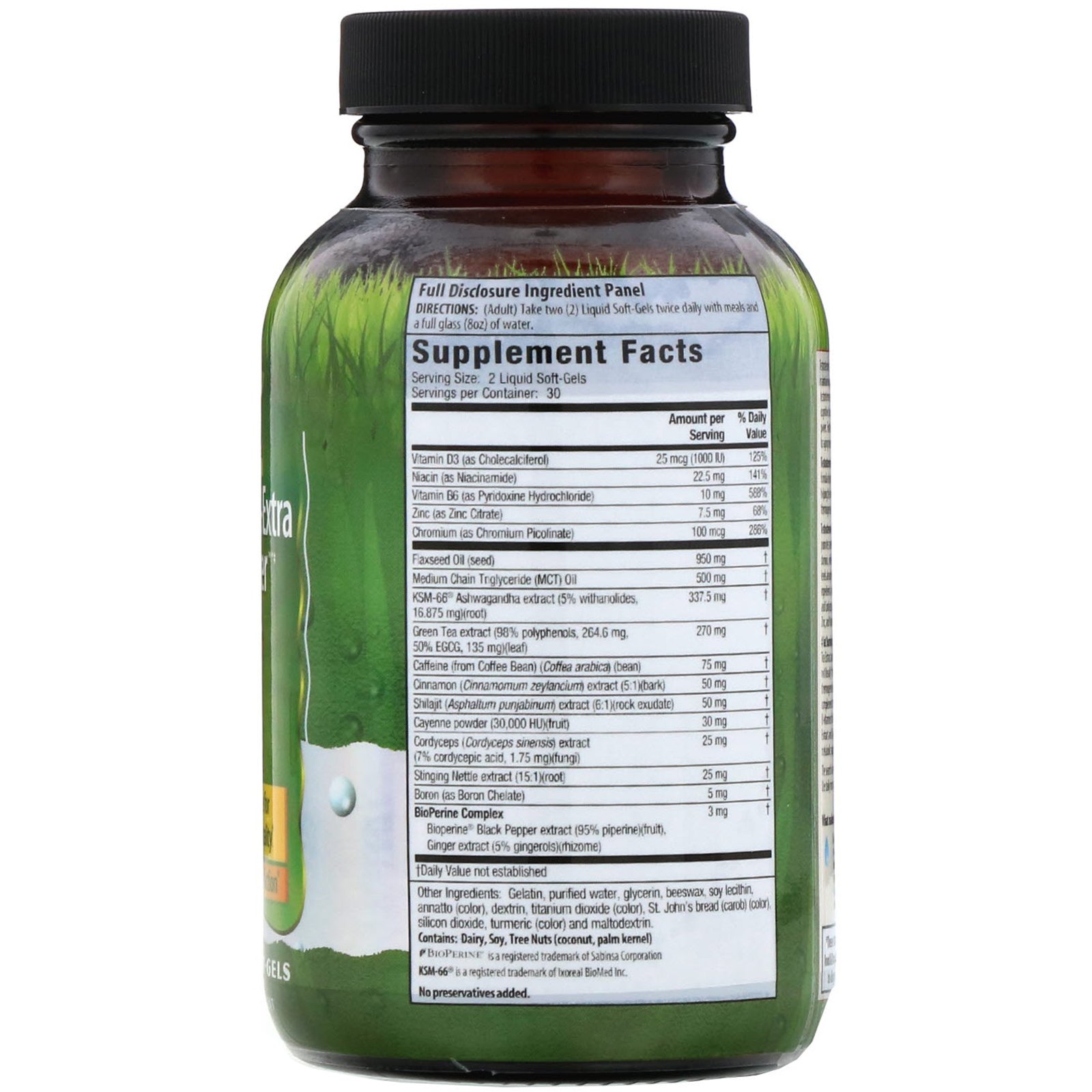 Comprar Irwin Naturals, Testosterone-Extra Fat Burner, 60 Cápsulas Gelatinosas Líquidas - Imagem 2