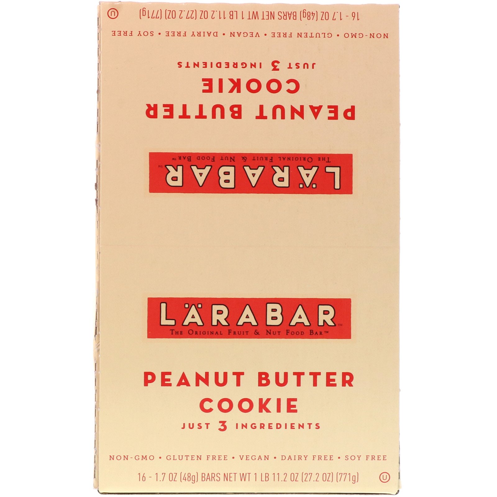 Comprar Larabar, The Original Fruit & Nut Food Bar, Peanut Butter Cookie, 16 Bars, 1.7 oz (48 g) Each - Imagem 2