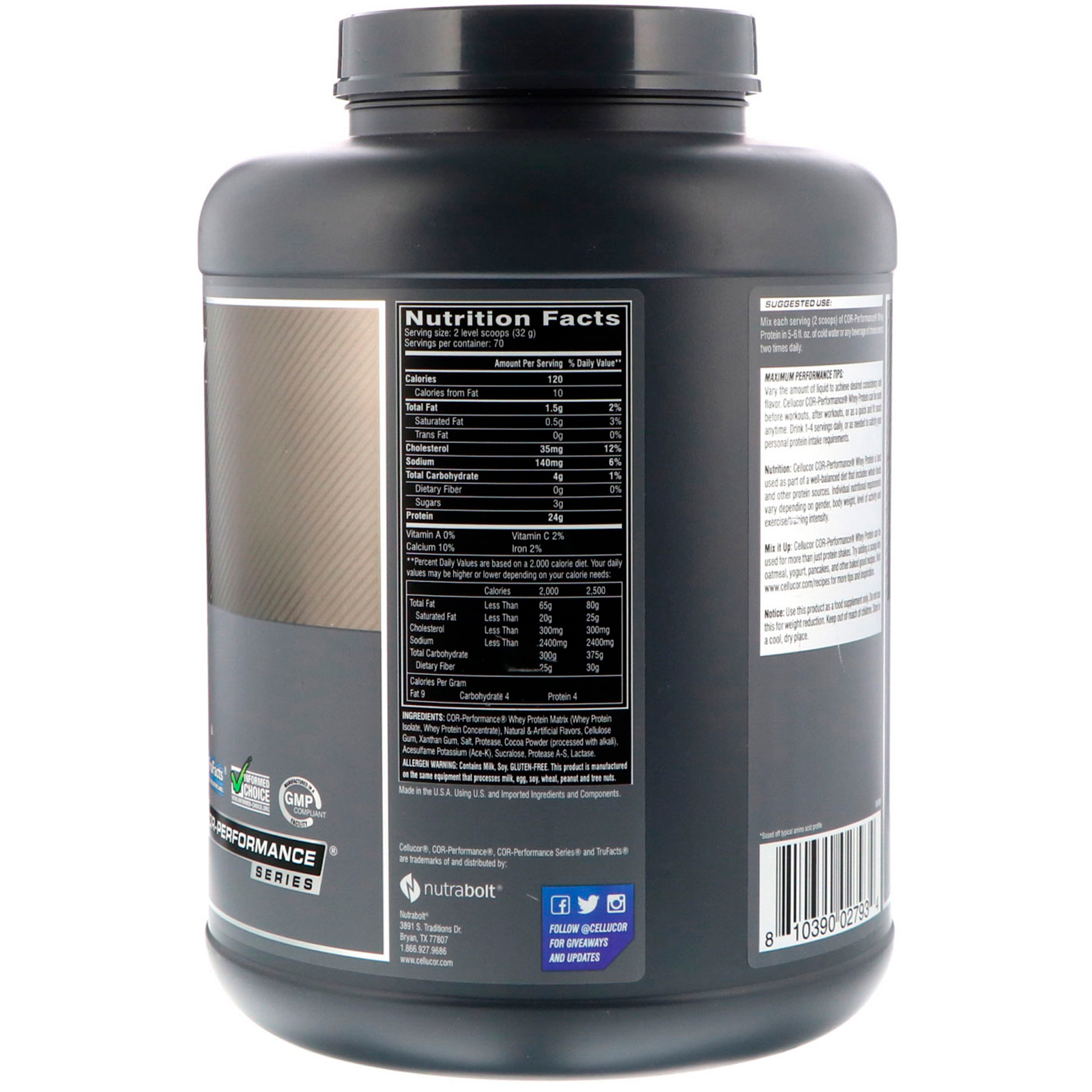 Comprar Cellucor, Whey Cor-Performance, Redemoinho de Canela, 2,282 kg - Imagem 2