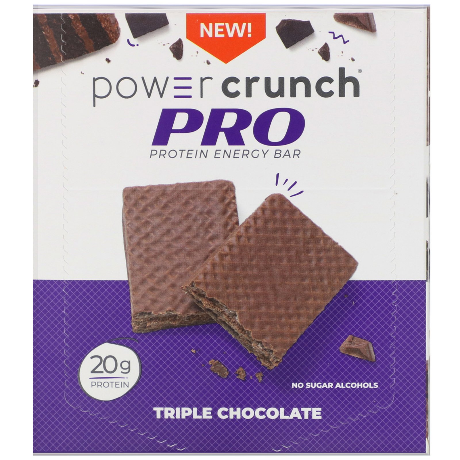 Comprar BNRG, Power Crunch Protein Energy Bar, PRO, Triple Chocolate, 12 Bars, 2.0 oz (58 g) Each - Imagem 2