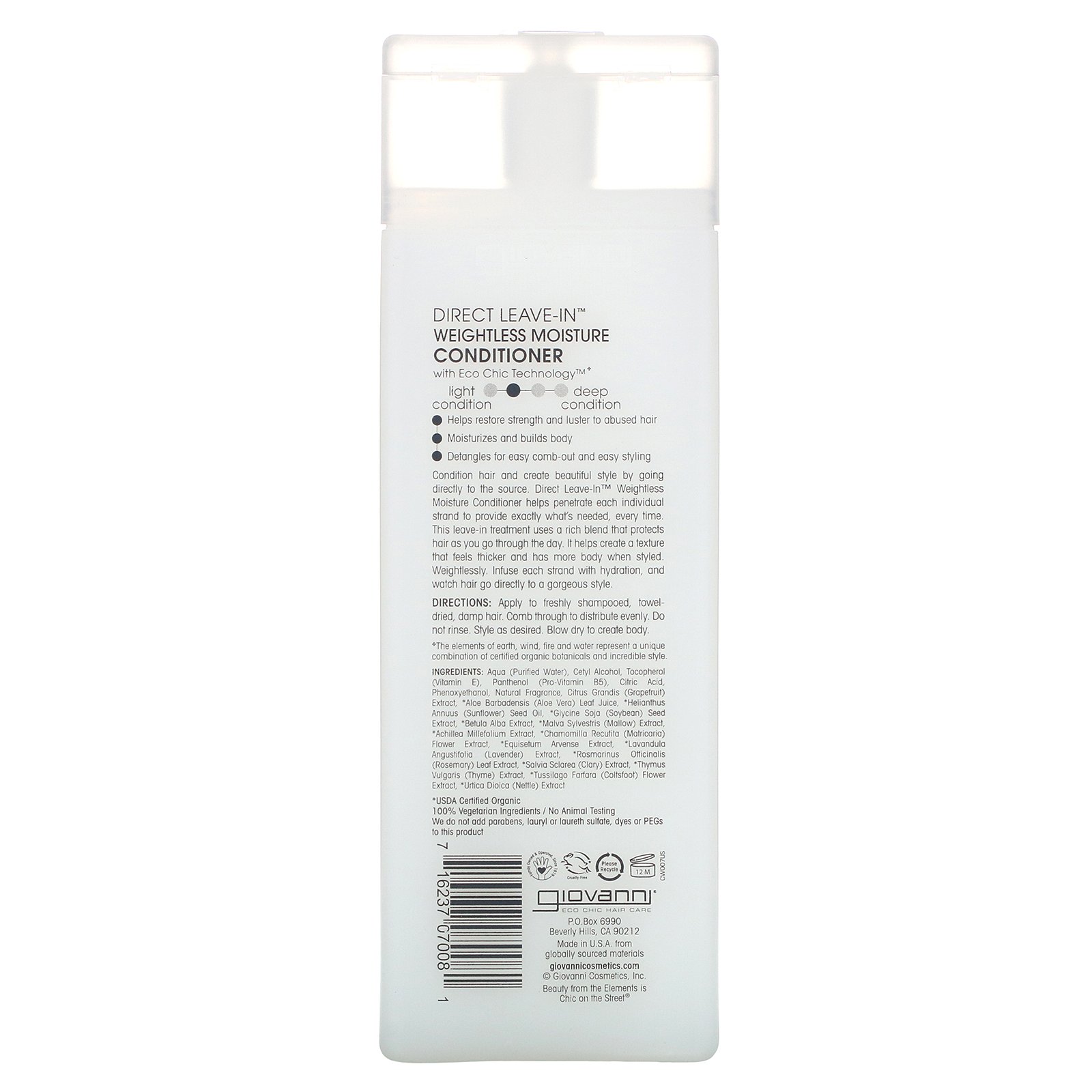 Comprar Giovanni, Condicionador de Hidratação Leve Sem Enxágue Direto, 250 ml (8,5 fl oz) - Imagem 2