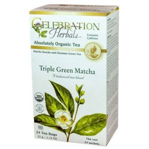 Comprar Celebration Herbals, Chá Triplo Verde Matcha - 24 Saquinhos de Chá