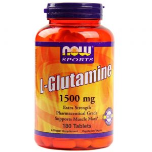 Comprar L-Glutamina 1500 mg Now Foods Vegano 180 Tabletes