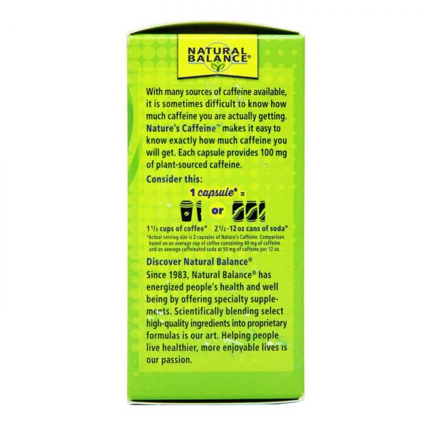 Comprar Natural Balance, Nature's Caffeine™ 200 mg - Cafeína da Natureza - 60 Cápsulas Vegetarianas - Imagem 4