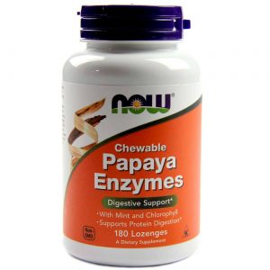 Comprar Now Foods, Enzimas de mamão Mastigáveis -180 Pastilhas