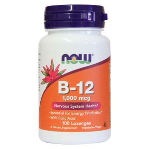 Comprar Now Foods, Vitamina B-12 1000 mcg com Ácido Fólico - 100 Pastilhas