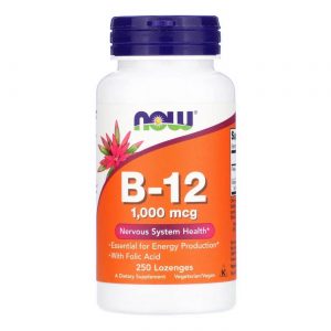 Comprar Now Foods, Vitamina B-12 1000 mcg com Ácido Fólico - 250 Pastilhas