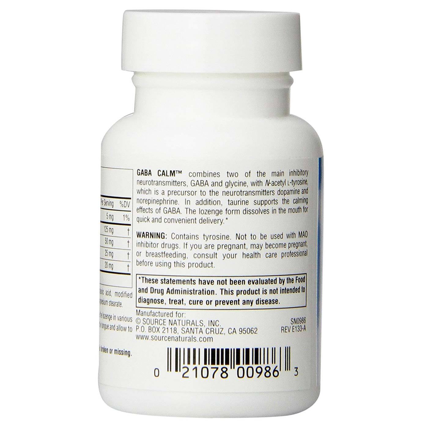 Comprar Source Naturals, GABA Calm - Sublinqual - 30 Comprimidos - Imagem 3