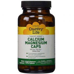 Comprar Country Life, Cálcio e Magnésio - 180 Cápsulas Vegetarianas