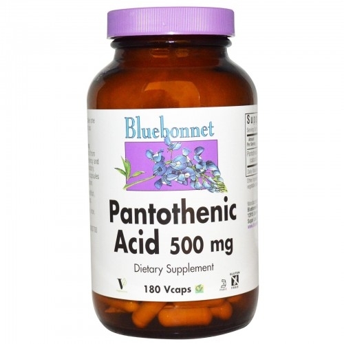 Comprar Bluebonnet Nutrition, Ácido Pantotênico - 500 mg - 180 Cápsulas Vegetarianas