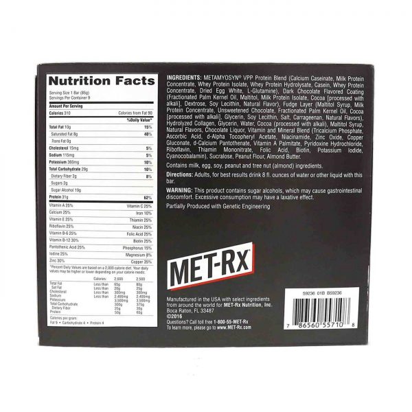 Comprar MET-Rx Proteína mais Barras, Chocolate Fudge Deluxe - 9 Barras - Imagem 5