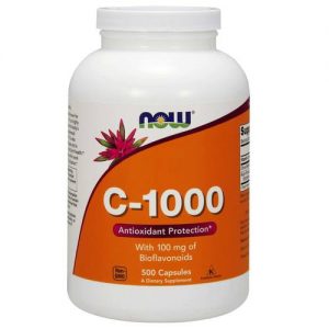Comprar C-1000 Com 100 mg de Bioflavonóides Now Foods 500 Cápsulas