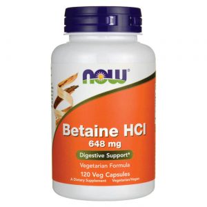 Comprar Now Foods, HCl Betaína - 120 Cápsulas