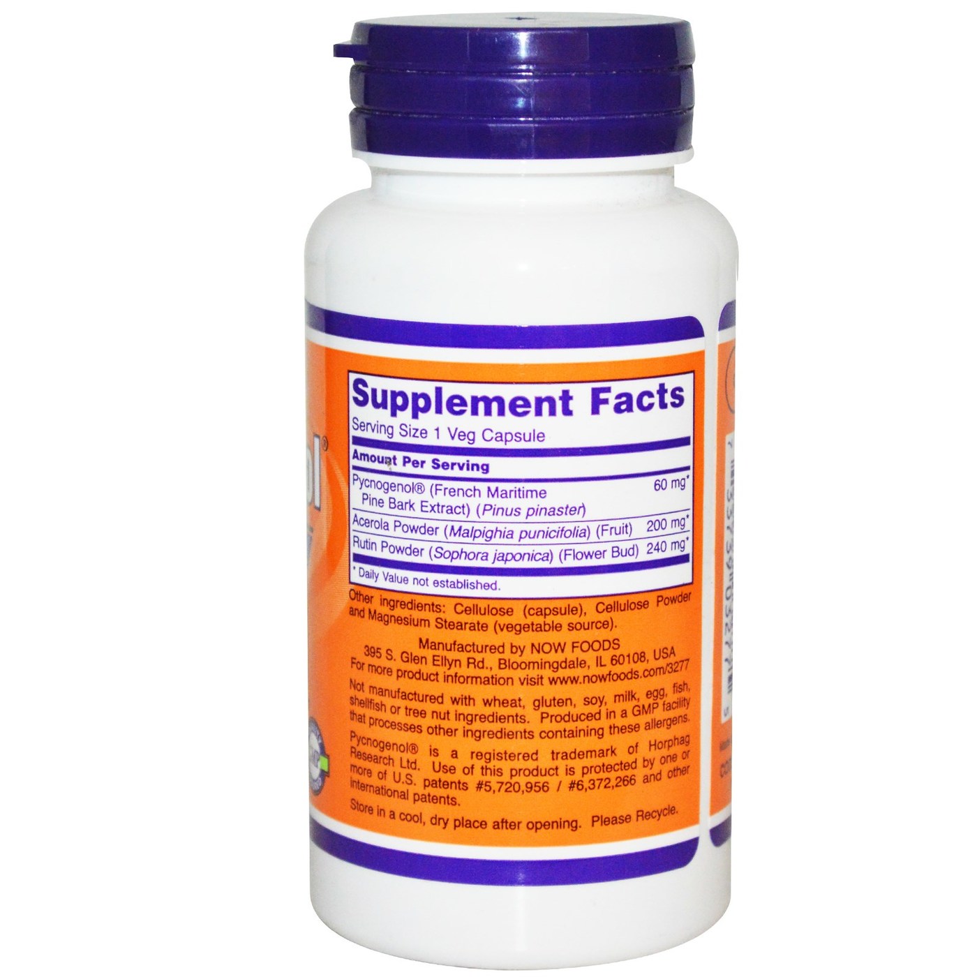 Comprar Now Foods, Pycnogenol 60 mg Acerola e Rutina - 50 Cápsulas Vegetarianas - Imagem 2
