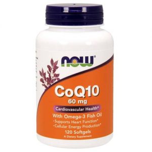 Comprar CoQ10 60 mg com Ômega 3, óleo de peixe e lecitina - Now Foods - 120 cápsulas