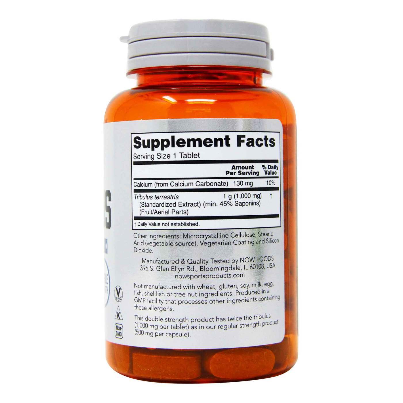 Comprar Now Foods, Tribulus 1000 mg - 90 Tabletes - Imagem 2