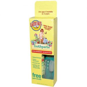 Comprar Earth's Best, Creme Dental Infantil, Sabor Morango e Banana - 45,4 g (1,6 oz)