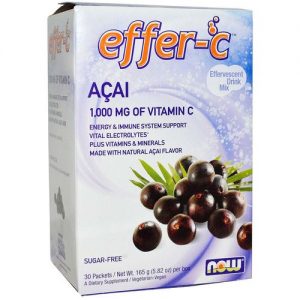 Comprar Now Foods, Effer-C™, Açai - 30 Pacotes